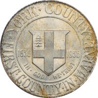 1936 York Commemorative Half Dollar (50c) Obverse Image