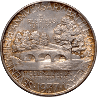 1937 Antietam Commemorative Half Dollar (50c) REVERSE Image