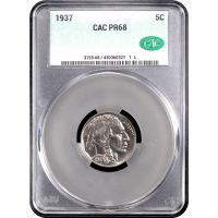 1937 Buffalo Nickel (5c) Obverse Slab Image