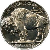 1937 Buffalo Nickel (5c) REVERSE Image