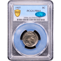 1937 Buffalo Nickel (5c) Obverse Slab Image