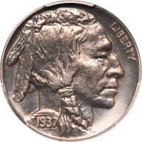 1937 Buffalo Nickel (5c) Obverse Image