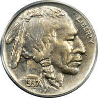 1937 Buffalo Nickel (5c) Obverse Image