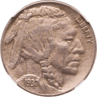 1937-D 3 Legs Buffalo Nickel (5c) Obverse Image