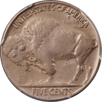 1937-D 3 Legs Buffalo Nickel (5c) Reverse Image