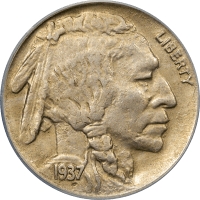 1937-D 3 Legs Buffalo Nickel (5c) Obverse Image