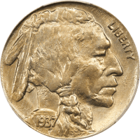 1937-D 3 Legs Buffalo Nickel (5c) Obverse Image