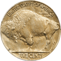 1937-D 3 Legs Buffalo Nickel (5c) Reverse Image