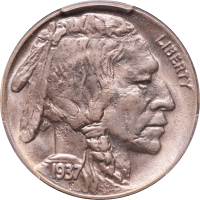 1937-D 3 Legs Buffalo Nickel (5c) Obverse Image