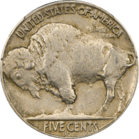 1937-D 3 Legs Buffalo Nickel (5c) Reverse Image