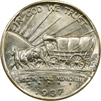 1937-D Oregon Commemorative Half Dollar (50c) REVERSE Image