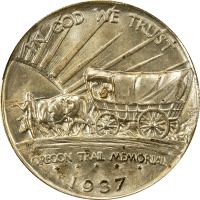 1937-D Oregon Commemorative Half Dollar (50c) Reverse Image