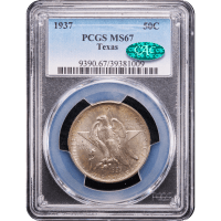 1937 Texas Commemorative Half Dollar (50c) Obverse Slab Image