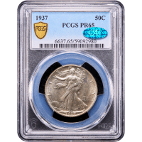 1937 Walking Liberty Half Dollar (50c) SLAB Image