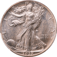 1937 Walking Liberty Half Dollar (50c) Obverse Image