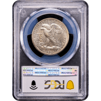1937 Walking Liberty Half Dollar (50c) Reverse Slab Image
