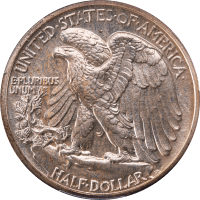 1937 Walking Liberty Half Dollar (50c) Reverse Image
