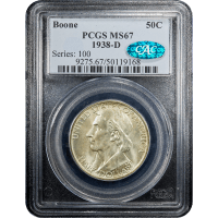 1938-D Boone Commem Half Dollar (50c) SLAB Image