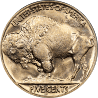 1938-D Buffalo Nickel (5c) Rattler Reverse Image
