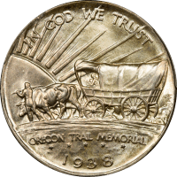 1938-D Oregon Commemorative Half Dollar (50c) REVERSE Image