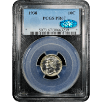1938 Mercury Dime (10c) SLAB Image