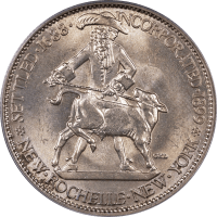 1938 New Rochelle Commemorative Half Dollar (50c) OGH Obverse Image