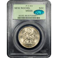 1938 New Rochelle Commemorative Half Dollar (50c) OGH Obverse Slab Image