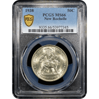 1938 New Rochelle Commemorative Half Dollar (50c) Obverse Slab Image