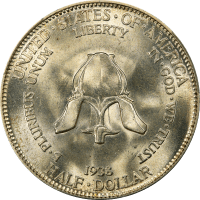 1938 New Rochelle Commemorative Half Dollar (50c) Reverse Image