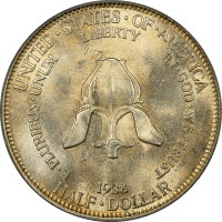 1938 New Rochelle Commemorative Half Dollar (50c) Reverse Image