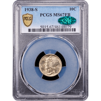 1938-S Mercury Dime (10c) Obverse Slab Image