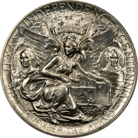 1938 Texas Commemorative Half Dollar (50c) OGH Reverse Image
