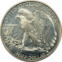1938 Walking Liberty Half Dollar (50c) OGH Reverse Image