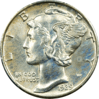 1939 Mercury Dime (10c) Obverse Image