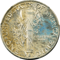 1939 Mercury Dime (10c) Reverse Image