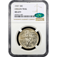 1939 Oregon Commemorative Half Dollar (50c) Obverse Slab Image