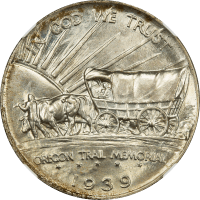 1939 Oregon Commemorative Half Dollar (50c) Reverse Image