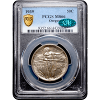 1939 Oregon Commemorative Half Dollar (50c) Obverse Slab Image