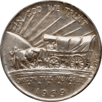 1939 Oregon Commemorative Half Dollar (50c) REVERSE Image