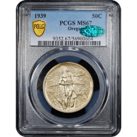 1939 Oregon Commemorative Half Dollar (50c) Obverse Slab Image