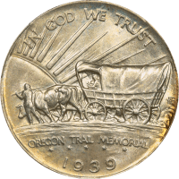 1939 Oregon Commemorative Half Dollar (50c) Reverse Image