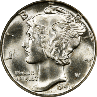 1941-D Mercury Dime (10c) OGH OBVERSE Image