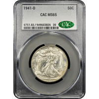1941-D Walking Liberty Half Dollar (50c) Obverse Slab Image