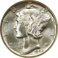 1942-D Mercury Dime (10c) OBVERSE Image
