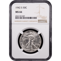 1942-S Walking Liberty Half (50c) Obverse Slab Image
