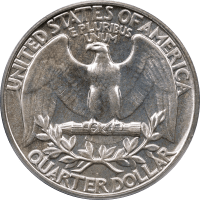 1942 Washington Quarter (25c) OGH Reverse Image