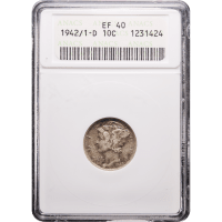 1942/1-D Mercury Dime (10c) Obverse Slab Image