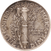 1942/1-D Mercury Dime (10c) Reverse Image
