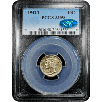 1942/1 Mercury Dime (10c) Obverse Slab Image