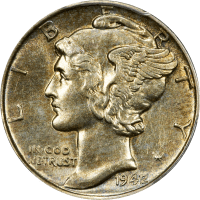 1942/1 Mercury Dime (10c) Obverse Image